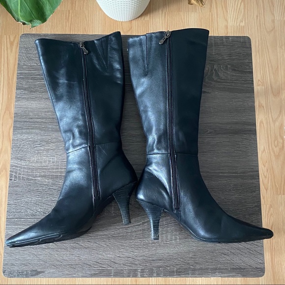 Blondo Black Kitten Heel Tall Boots Size 7 - Picture 2 of 10